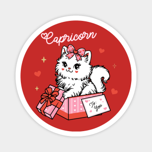 Capricorn Sassy Valentines Kitty Magnet